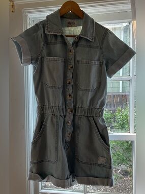 Show Me Your Mumu Light Blue Denim Washed Romper